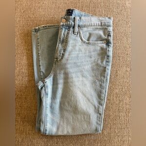 J. Crew woman’s Denim Essential Straight Jeans in Light Blue